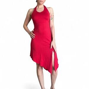 Vintage Red Backless Fairy Hem Dress | Excellent Condition | Size XS - S